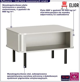 Biały stolik kawowy na nóżkach N7-K10