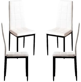 Pakiet 4 krzese Lan ze sztucznej skóry