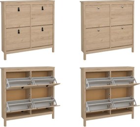 Szafka na buty Madrid z 4 półkami, jackson hickory