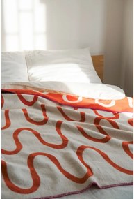 Pomarańczowy koc 150x200 cm Swirl – noo.ma