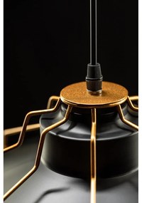 Czarna lampa wisząca z metalowym kloszem ø 32 cm Goa – GTV