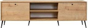 Stojak pod TV – 55 cm x 180 cm x 41 cm – Dąb – MDF i metal