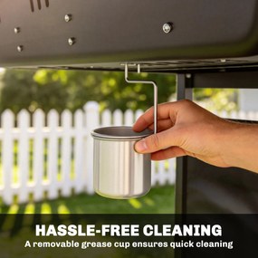 Outsunny Grill gazowy 5 kW, 2 palniki, BBQ Grill ze stali nierdzewnej z bocznymi stolikami, dolną półką, przednią osłoną i emaliowanym rusztem | Aosom PL