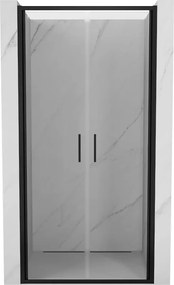 Mexen Exo drzwi prysznicowe podwójne uchylne 70 cm, transparent, czarne - 814-070-000-70-00