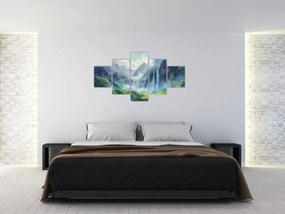 Obraz - Dolina wodospadów (125x70 cm)