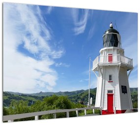 Obraz latarni morskiej Akaroa w Nowej Zelandii (70x50 cm)
