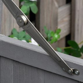 Outsunny szafka na narzędzia z drewna sosnowego 2 półki kolor szary 74x43x88cm | Aosom PL