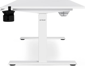 Biurko elektryczne z regulacją wysokości ergonomiczne białe,1600x800 mm: ARIA