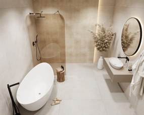 Lustro okrągłe podświetlane z sensorem w czarnej ramie 100 cm VALO Slim LED Black