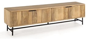 Szafka pod TV z litego drewna mango 190x50 cm Mundra – Marckeric