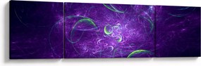 Obraz - fioletowa abstrakcja (170x50 cm)