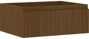 Mexen Rivel szafka łazienkowa podumywalkowa 60 cm, 1 szuflada, ryflowana , orzech - 91A20-06023-1-BF86