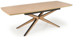 Stół do jadalni rozkładany MDF naturalny 160-220/90/76 cm JAMES