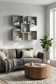 Szara minimalistyczna półka ścienna Z9-C82