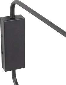 Designerska lampa ścienna czarna 2-światłowa regulowana - Lune
