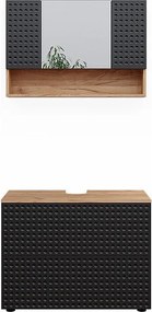 Zestaw mebli łazienkowych kropkowany antracyt 80x41x58.6 irma