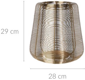 Metalowy lampion dekoracyjny, 28 x 29 cm