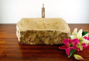 Umywalka nablatowa z naturalnego kamienia SAVONA