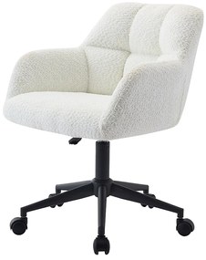 Krzesło biurowe - Bukla - Biały i czarny - Regulowana wysokość - PEGA Pascala Morabito