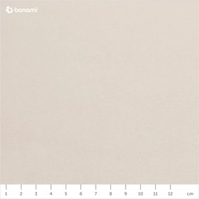 Beżowe tapicerowane łóżko dwuosobowe ze schowkiem i stelażem 180x200 cm La Maison – Meise Möbel