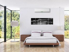 Obraz - Czarno - biały most (170x50 cm)