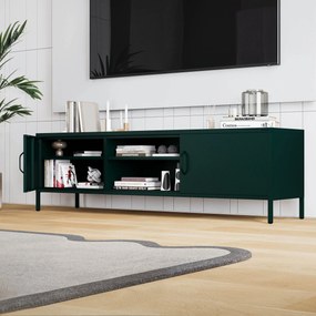 Szafka RTV długa XL butelkowa zieleń ROSARIA 1700 x 400 x 500