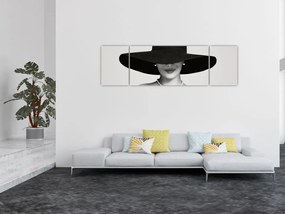 Obraz - Kobieta w kapeluszu (170x50 cm)