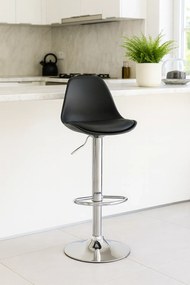 Hoker Kuchenny Czarny Na Chromowanej Podstawie 120 Cm D9-B44