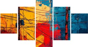 Obraz - Abstrakcyjne linie elektryczne (125x70 cm)