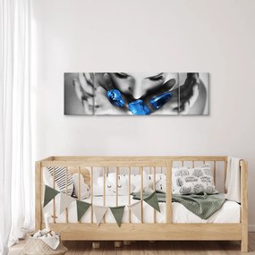 Obraz portretu kobiety z kamieniami (170x50 cm)