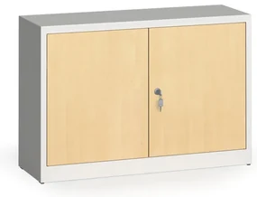 Alfa 3 Szafy spawane z laminowanymi drzwiami, 800 x 1200 x 400 mm, RAL 7035/brzoza