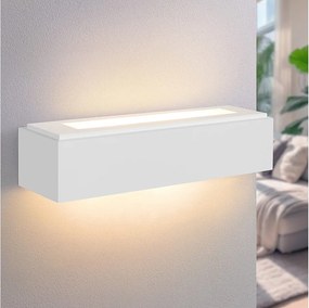 NETTLIFE Nowoczesna lampa ścienna G9 White Plaster do korytarza, schodów, w górę i w dół