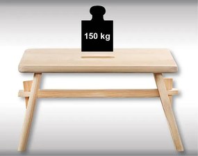 Taboret drewniany, 42 x 22 x 20,5 cm, Kesper