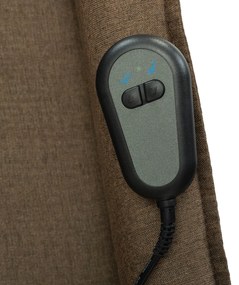 Fotel Wypoczynkowy COLTON z Funkcją Wstawania Elektrycznie Rozkładany Brązowy Nowoczesny