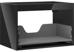 Mexen Box-A korpus szafki podumywalkowej 70 cm, 1 szuflada, czarny połysk - 91AX0-0700-470-1-70