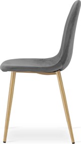 Ciemnoszare krzesło tapicerowane do salonu B3-R26