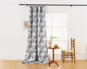 Designerska zasłona FLOCUS 140x270 cm, wzorzysta Zawieszanie: Taśma z wiązaniami