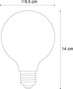 Zestaw 5 Inteligentne ściemnialne żarówki LED E27 G95 Bursztynowe 4,9W 320lm 2500K