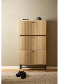 Uchylna szafka na buty w dekorze dębu w naturalnym kolorze 72x140x25 cm Albany – Actona