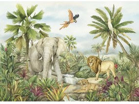 Fototapeta dla dzieci Colourful Jungle 252 x 182cm, 4 części