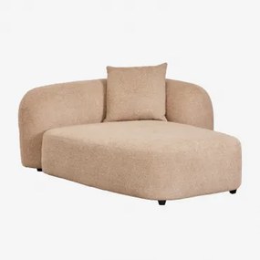 Chaise Longue Prawy Do Sofy Modułowej Z Tkaniny Coco Gruba Tkanina Szenilowa Latte Brown - Sklum