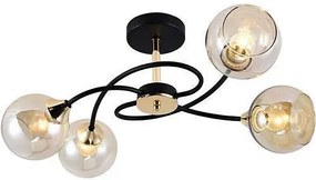 Nowoczesny czarno-złoty żyrandol - 3X A230 T8-N81