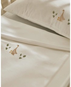 Biała pościel dziecięca do łóżeczka z perkalu bawełnianego 70x140 cm Milu – Kave Home