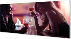 Panel szklany do Kuchni Ludzie z Kieliszkami