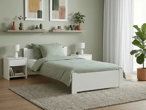 Łóżko IKAROS 90 x 200 cm, białe Stelaż: Ze stelażem listwowym rolowanym elastycznym, Materac: Materac Sommera