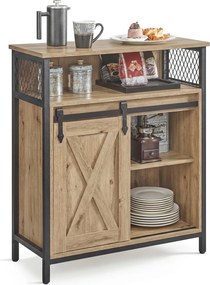 Komoda loftowa z drzwiami przesuwnymi 70 cm Faro 029, dąb Artisan