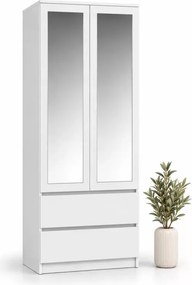 Szafa z lustrem Suzi 90 cm 2 szuflady 2 drzwi