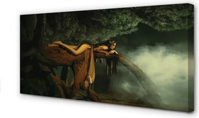 Duży obraz na płótnie Kobieta-Drzewo w Chmurach