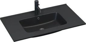 Umywalka wpuszczana LILLESNAD 81x46cm ceramika/czarna