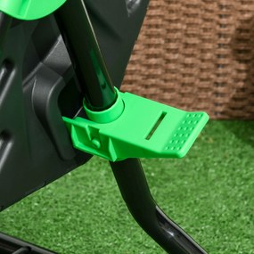 Outsunny Kompostownik, 65 litrów, obrotowy, kompaktowy, z 48 otworami wentylacyjnymi, stal, plastik, Zielony+Czarny